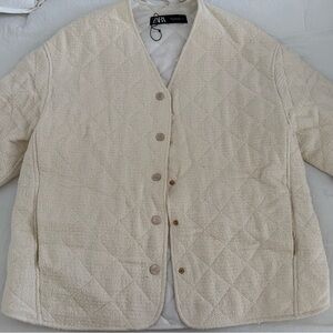 Zara Cream Teddy Jacket for Women